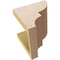 Ekena Millwork 6"W x 6"D x 6"H Wide Ridgewood Rough Cedar Woodgrain TimberThane Corbel, Primed Tan CORUR06X06X06RIDRCPR - alternate 5